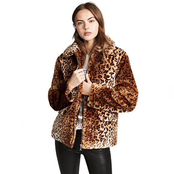 Anine Bing Jackets & Blazers - NWT Anine Bing Molly Faux Fur Leopard Jacket Sz S